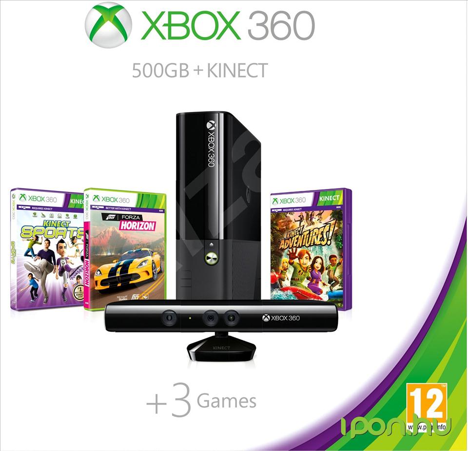 XBOX 360 - 500GB E PAL + KINECT SENSOR