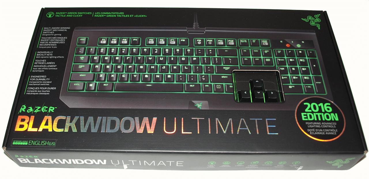 מקלדת גיימינג RAZER BlackWidow Ultimate-Green Switch