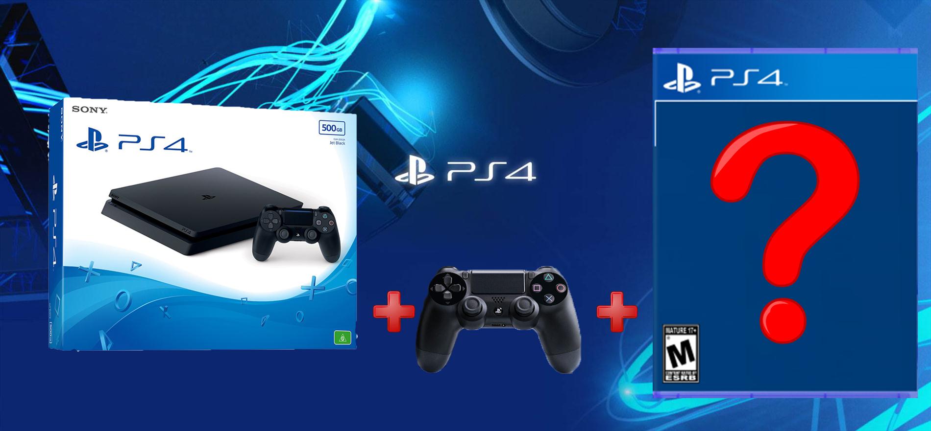קונסולת Playstation 4 Slim  + שלט נוסף + משחק לבחירה