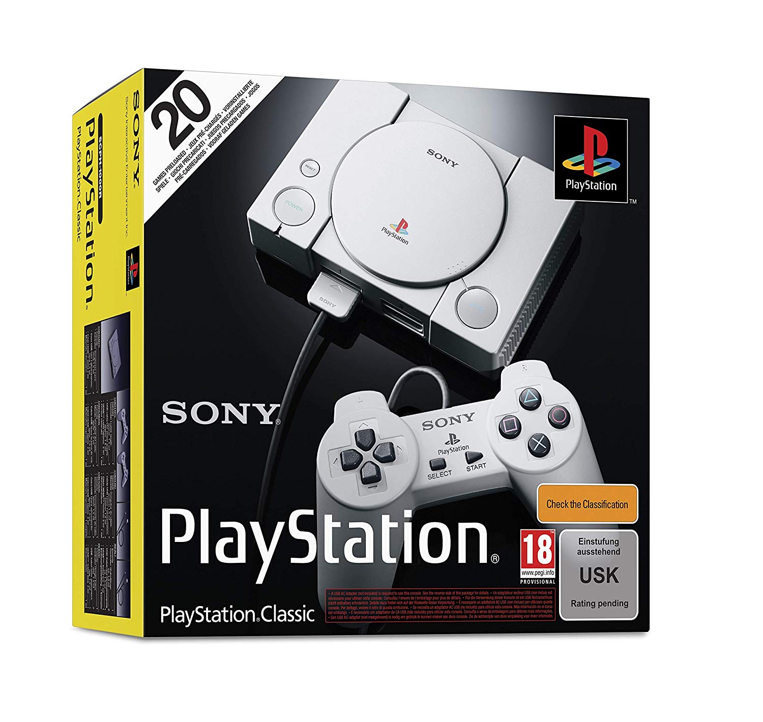 Playstation 1 סוני פלייסטיישן 1 + שני שלטים + 20 משחקים