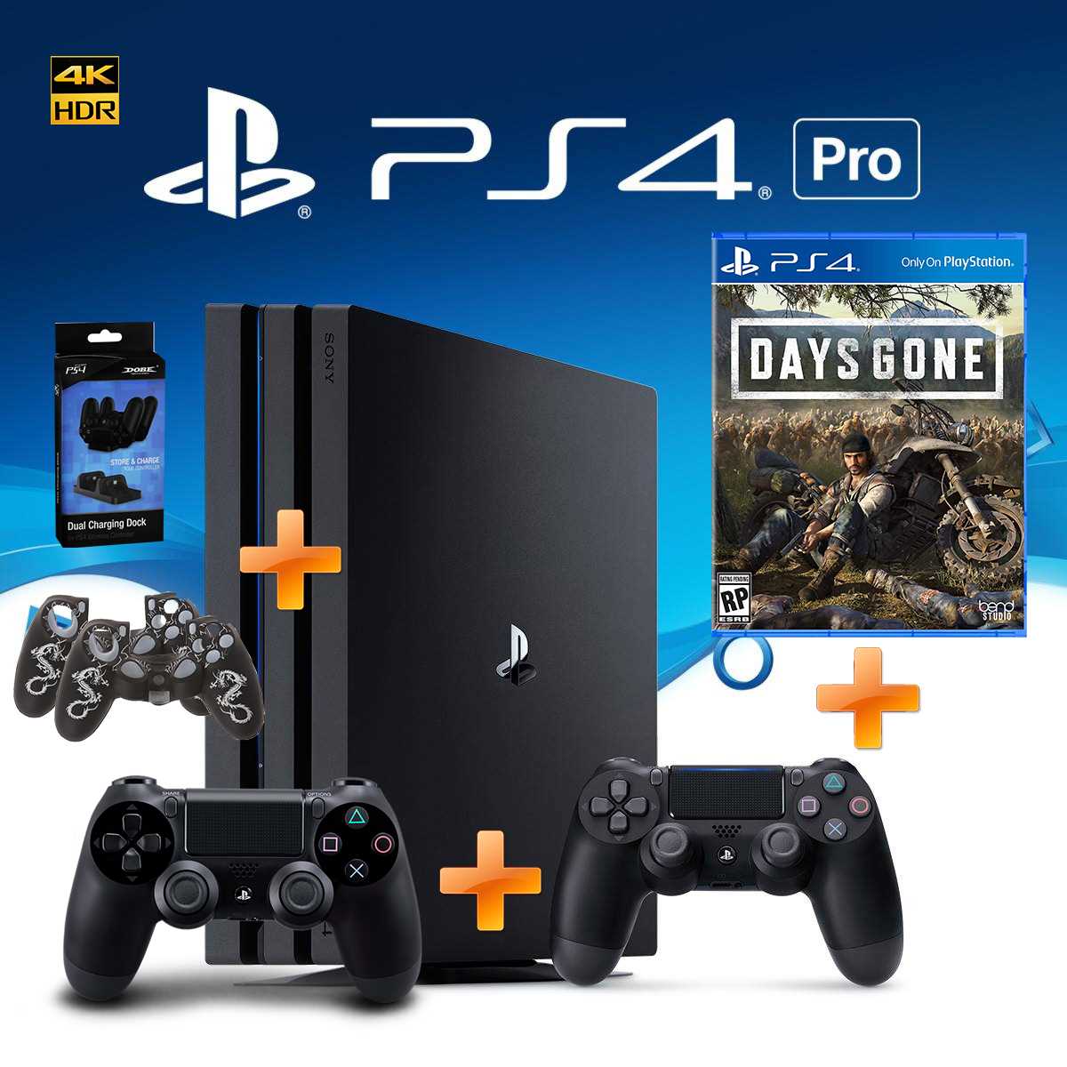 Playstation 4 Pro 1TB + שלט נוסף + משחק Days Gone