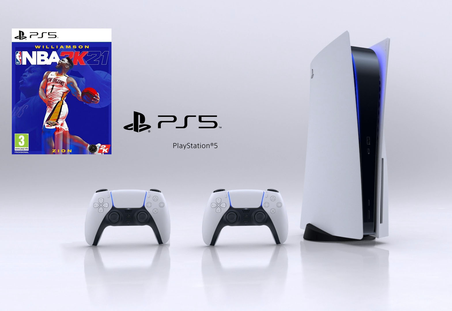 Playstation 5 825GB SSD + שלט נוסף + משחק NBA 2K21