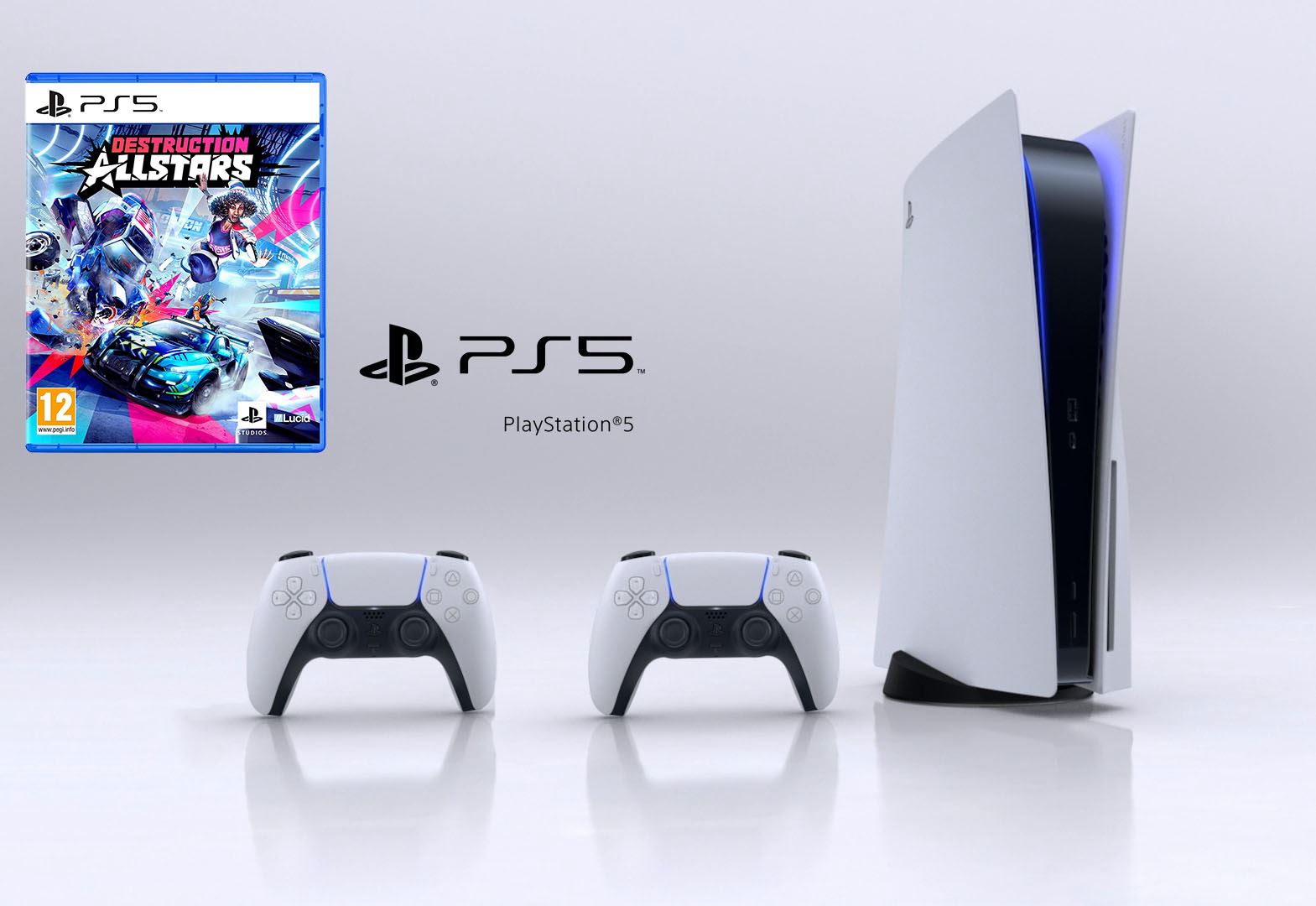 Playstation 5 825GB SSD + שלט נוסף + משחק Destruction Allstars