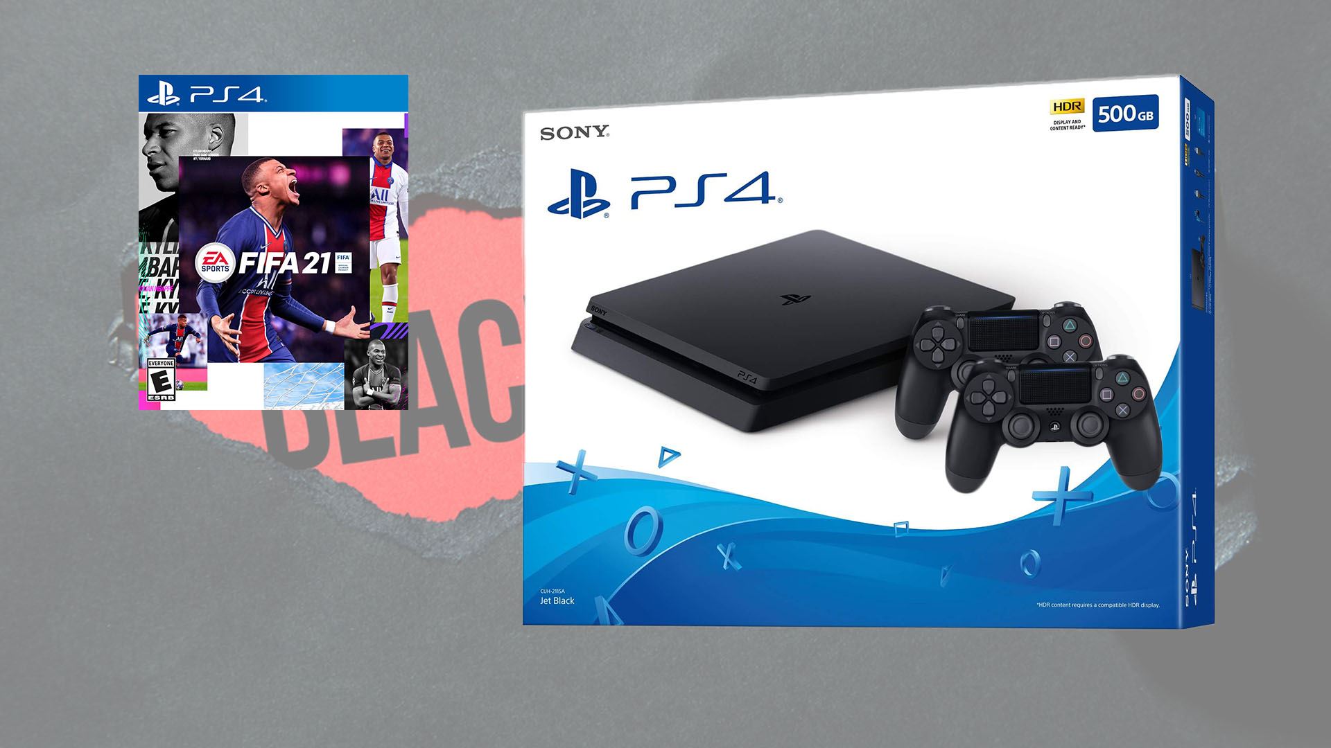 Playstation 4 Slim 500GB + FIFA 21 + שני שלטים !מבצע Black Friday!