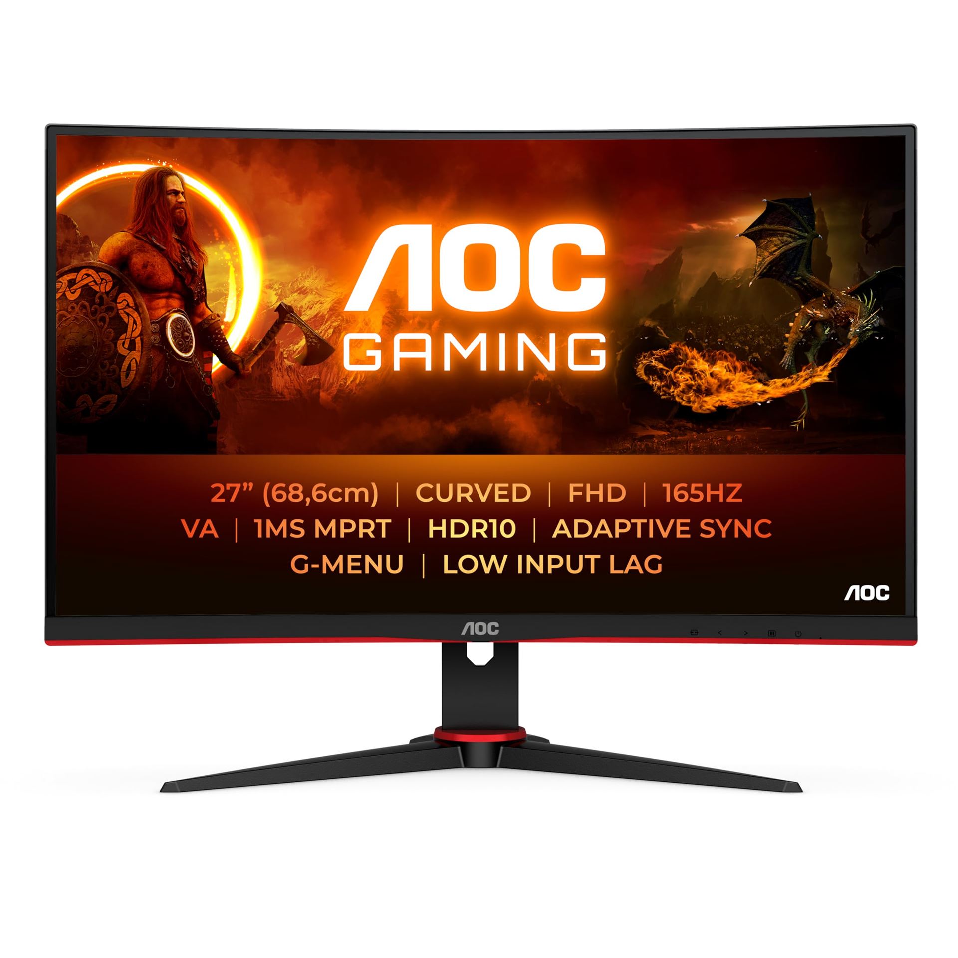 AOC Gaming C27G2 27" FHD Curved Monitor 165Hz מסך גיימינג