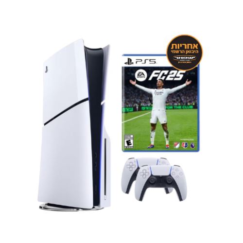 Playstation 5 Slim Blue-Ray + שלט נוסף + FC24 יבואן רשמי ישפאר - הזמנה מוקדמת!!!