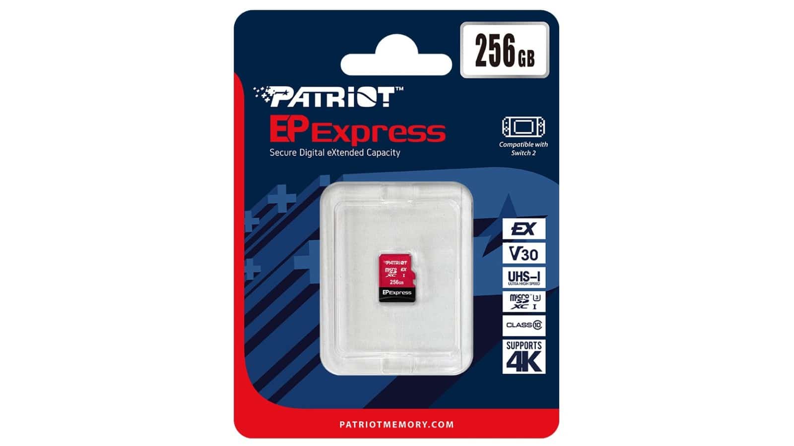 כרטיס זיכרון - Switch 2 Patriot microSD™ Express Card 256GB