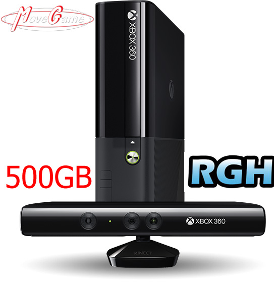XBOX360 E 500GB + KINECT + פרוץ RGH