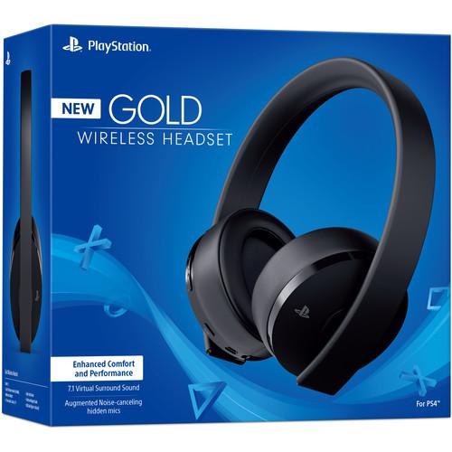 אוזניות אלחוטית 7.1 Sony Gold Wireless Headse עבור פלייסטיישן 4