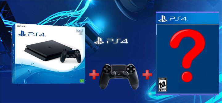 קונסולת Playstation 4 Slim  + שלט נוסף + משחק לבחירה