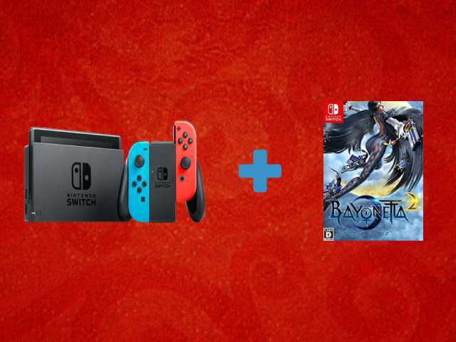 Nintendo Switch + Bayonetta 2 קונסולת נינטנדו סוויץ' + משחק