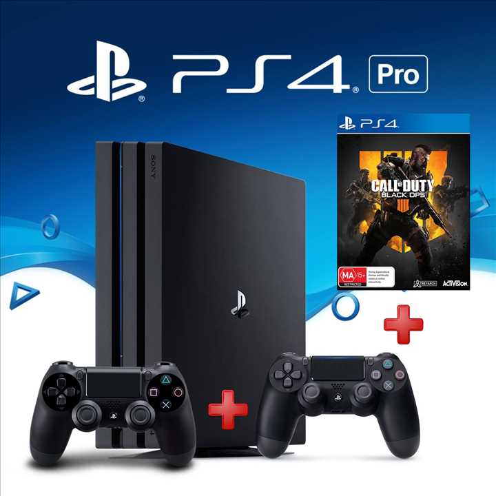 Playstation 4 Pro 1TB + שלט נוסף + משחק COD Black Ops 4