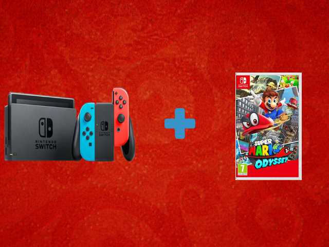 Nintendo Switch + Super Mario Odyssey קונסולת נינטנדו סוויץ' + משחק סופר מריו אודיסיי
