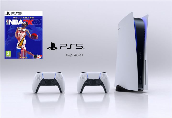 Playstation 5 825GB SSD + שלט נוסף + משחק NBA 2K21