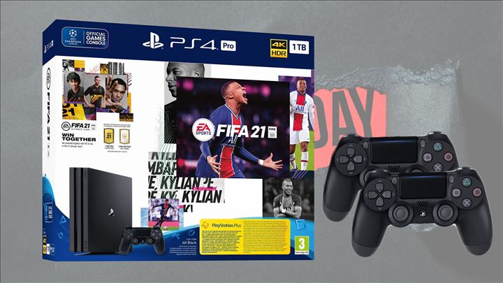 Sony PlayStation 4 Pro 1TB + FIFA 2021 + שני שלטים  !מבצע Black Friday!