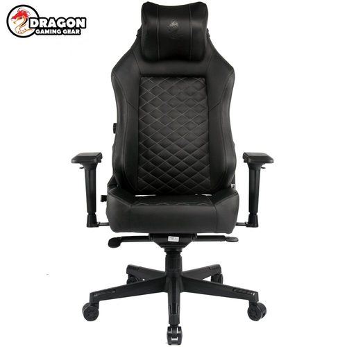 DRAGON INFINITY Black GAMING CHAIR גיימינג סדרת DELUXE עם מנגנון הידראולי חדש לתמיכה בגב התחתון!