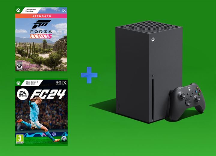 חבילת XBOX Series X 1TB SSD + שני משחקים! FC24 + Forza Horizon 5