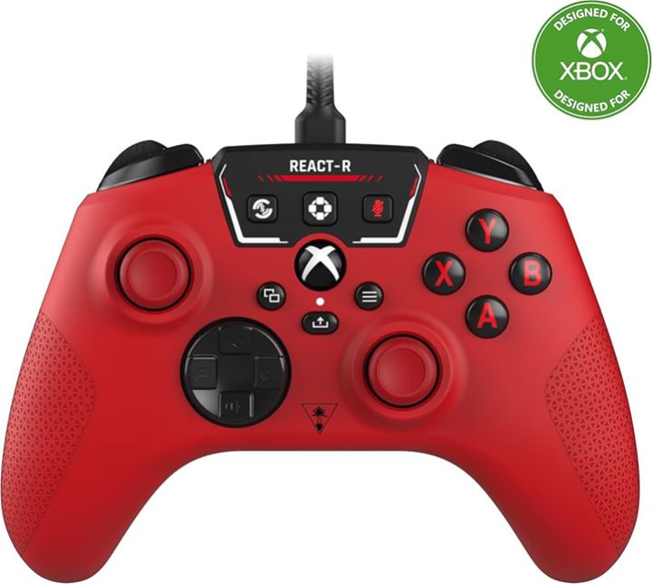 Turtle Beach REACT-R Wired Game Controller Red- שלט חוטי לאקסבוקס ולמחשב