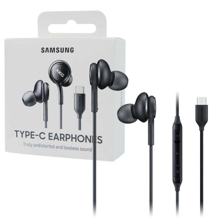אוזניות סמסומג חוטיות שחורות Samsung Type-C Earphones Black