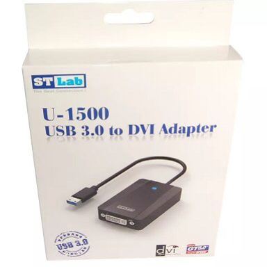 כרטיס מסך חיצוני מתאם להוספת מסך נוסף ST-Lab U-1500 USB3.0 To DVI Full HD Adapter