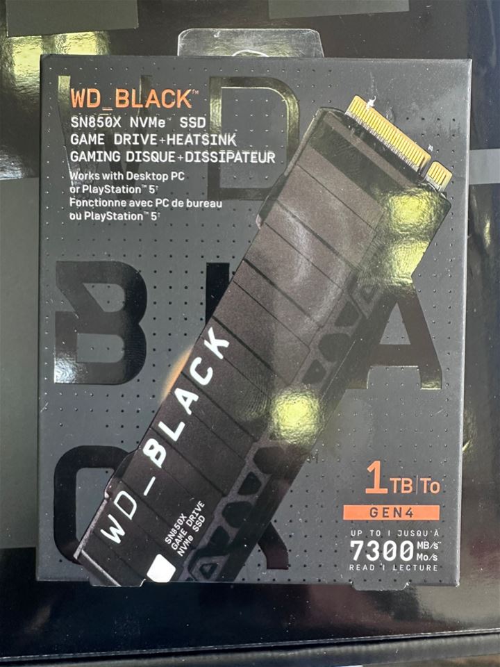 SSD WD BLACK 1TB עם רצועת קירור	