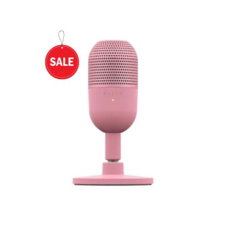 מיקרופון גיימינג ורוד SALE - Seiren V3 Mini Ultra Compact Razer 