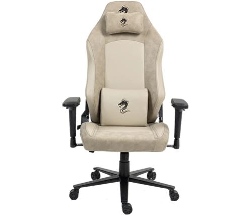 כיסא גיימינג - ALPINE -  דמוי עור בז' וקרם - דרגון Dragon