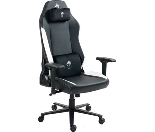 כיסא גיימינג - ALPINE -  דמוי עור שחור לבן - דרגון Dragon