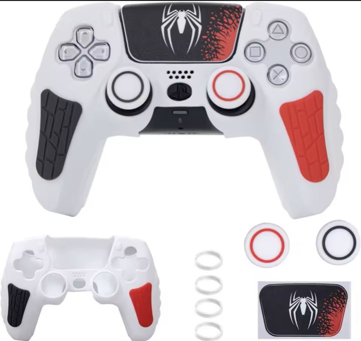 כיסוי סיליקון לבקר PS5 - לבן אדום