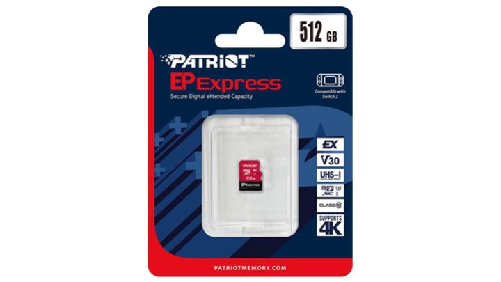 כרטיס זיכרון -  Switch 2 Patriot microSD™ Express Card 512GB