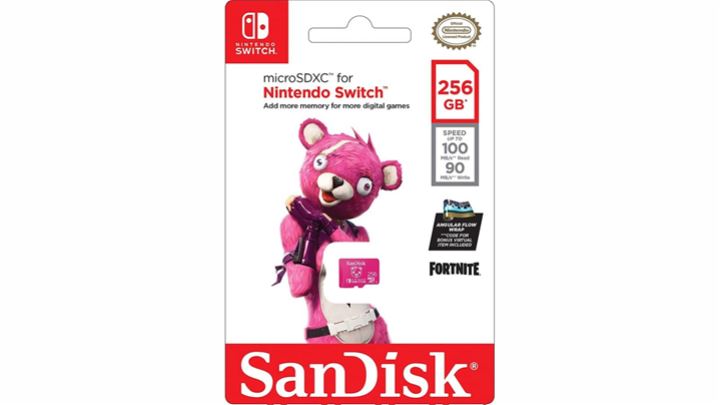 כרטיס זיכרון - Switch  SanDisk ממותג Fortnite בנפח 256GB