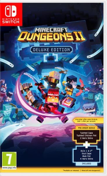 Nintendo Switch- Minecraft Dungeons 2 Deluxe Edition- הזמנה מוקדמת