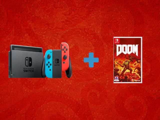 Nintendo Switch + DOOM קונסולת נינטנדו סוויץ' + משחק דום